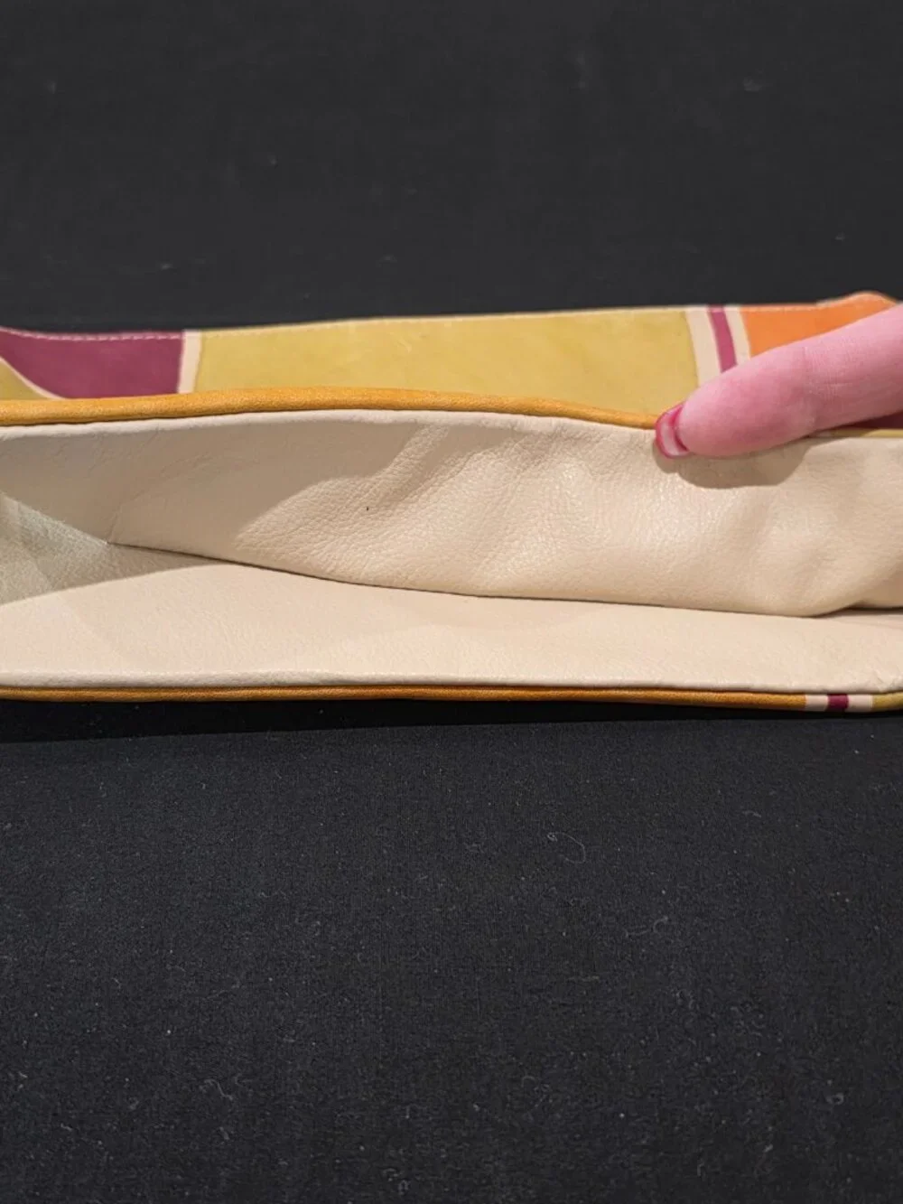 Hand-Painted Italian Leather Sachet Pouch ASTORE Acquerello Venzia Bag Purse